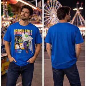 Dragon Ball Z Blue Graphic T Shirt Men’s Medium 38-40 Anime Tee